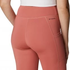 Columbia Women's Columbia Lodge Colorblock 7/8 Leggings Dark Coral Peach/pea Blm -Columbia Sales Store unnamed file 395
