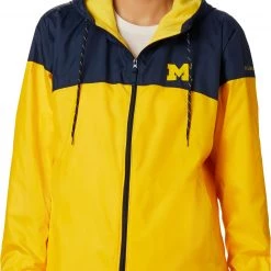 Columbia Women's Michigan Wolverines Blue/Maize CLG Flash Forward Lined Jacket
