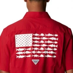 Columbia Men's Arkansas Razorbacks Cardinal Slack Tide Button-Down Shirt -Columbia Sales Store unnamed file 3982