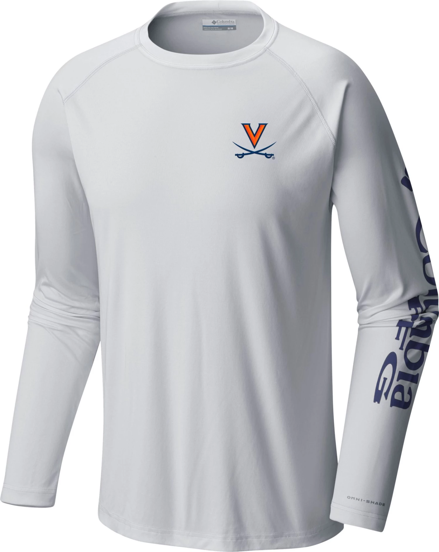 Columbia Men's Virginia Cavaliers White Terminal Tackle Long Sleeve T-Shirt 3 Columbia Men's Virginia Cavaliers White Terminal Tackle Long Sleeve T-Shirt