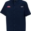 Columbia Men's Ole Miss Rebels Blue Tamiami Short Sleeve Performance Shirt -Columbia Sales Store unnamed file 4001