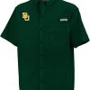 Columbia Men's Baylor Bears Green Button-Down Performance Short Sleeve Shirt