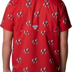 Columbia Men's Georgia Bulldogs Red Super Slack Button Down Shirt 11 Columbia Men's Georgia Bulldogs Red Super Slack Button Down Shirt -Columbia Sales Store unnamed file 4008
