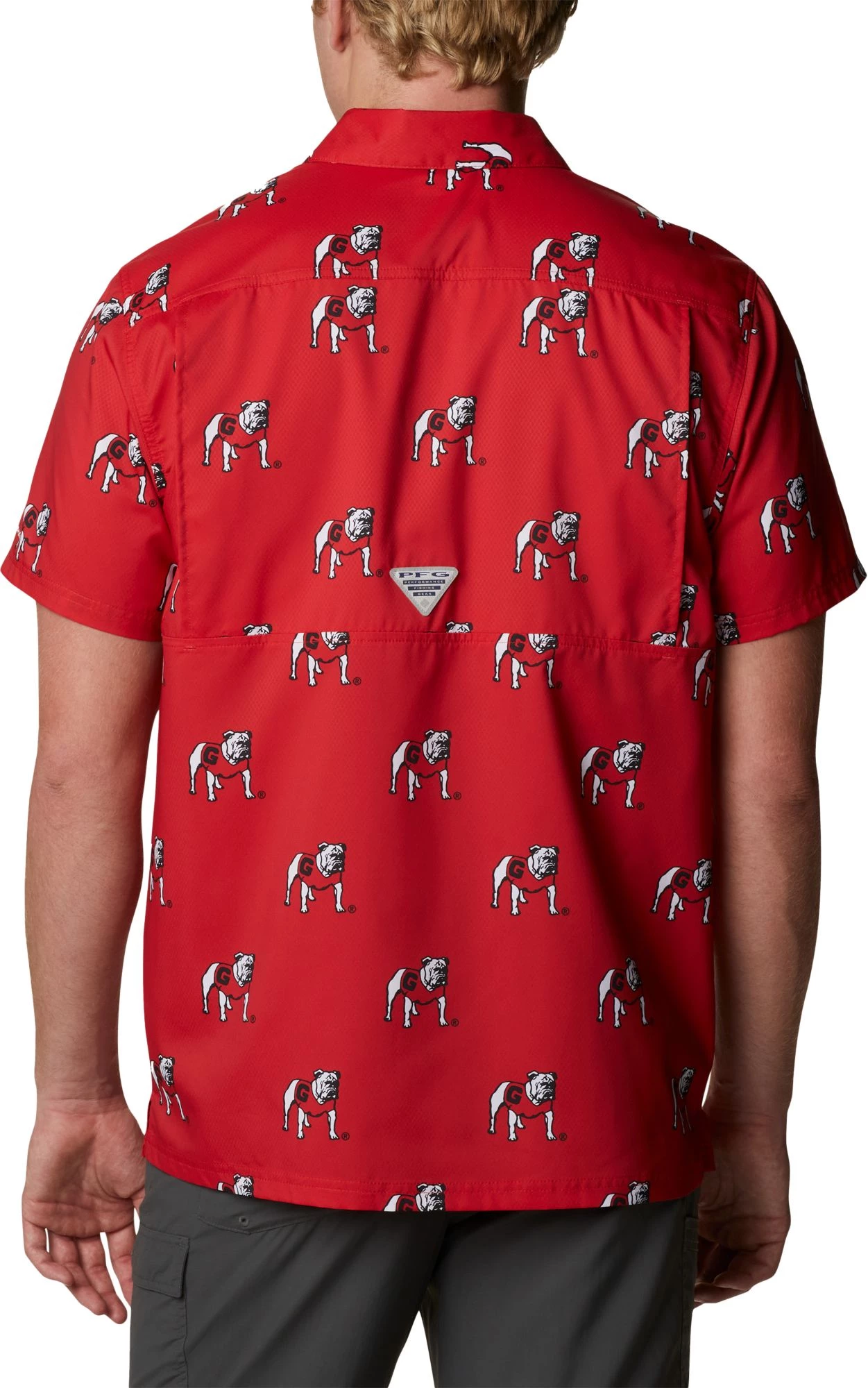 Columbia Men's Georgia Bulldogs Red Super Slack Button Down Shirt 7 Columbia Men's Georgia Bulldogs Red Super Slack Button Down Shirt - Image 5