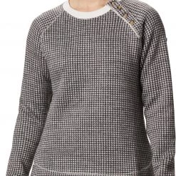 Columbia Women's Chillin Sweater Chalk Houndstooth