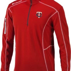 Columbia Men's Minnesota Twins Red Shotgun Quarter-Zip Shirt