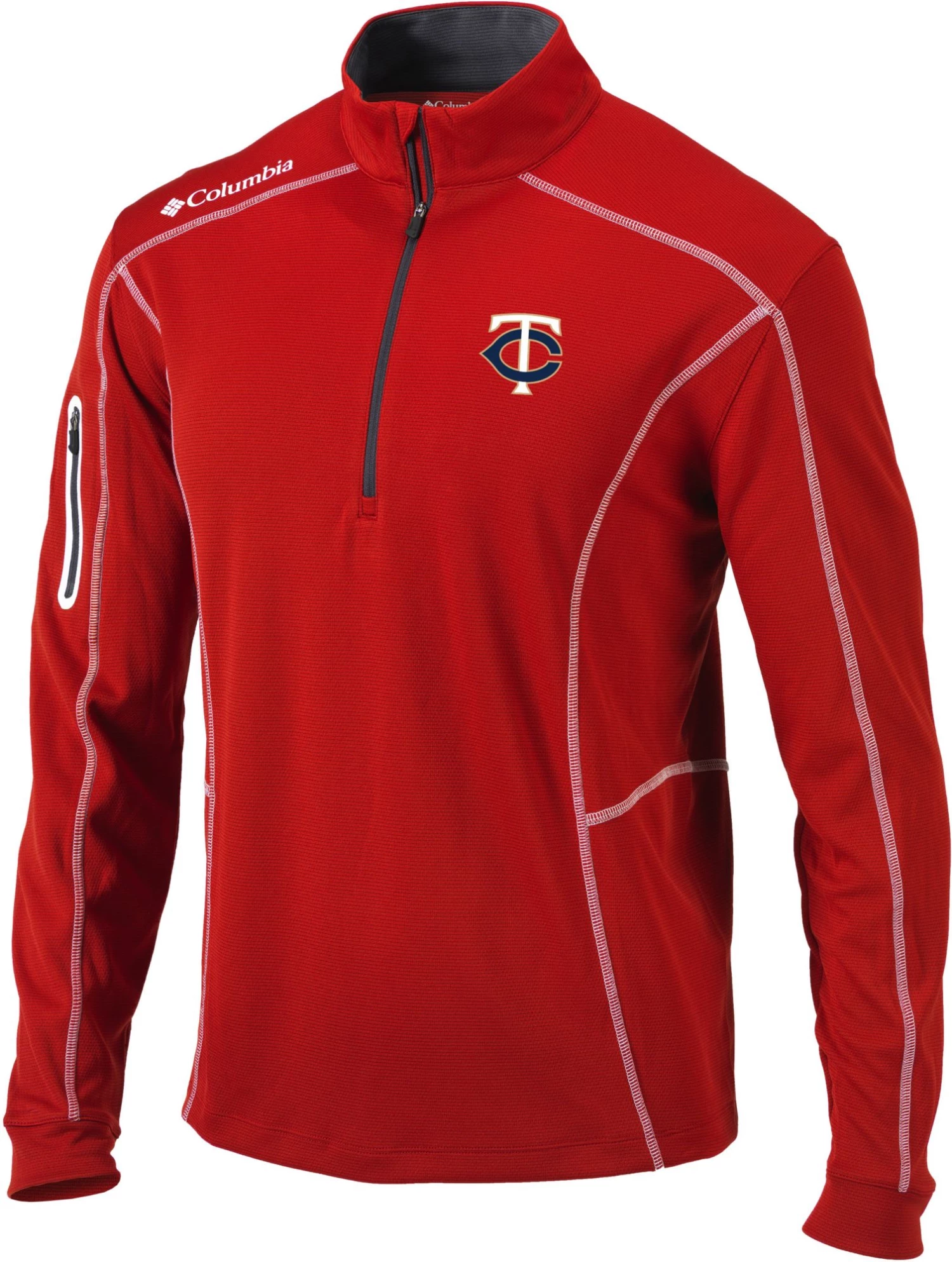 Columbia Men's Minnesota Twins Red Shotgun Quarter-Zip Shirt 3 Columbia Men's Minnesota Twins Red Shotgun Quarter-Zip Shirt