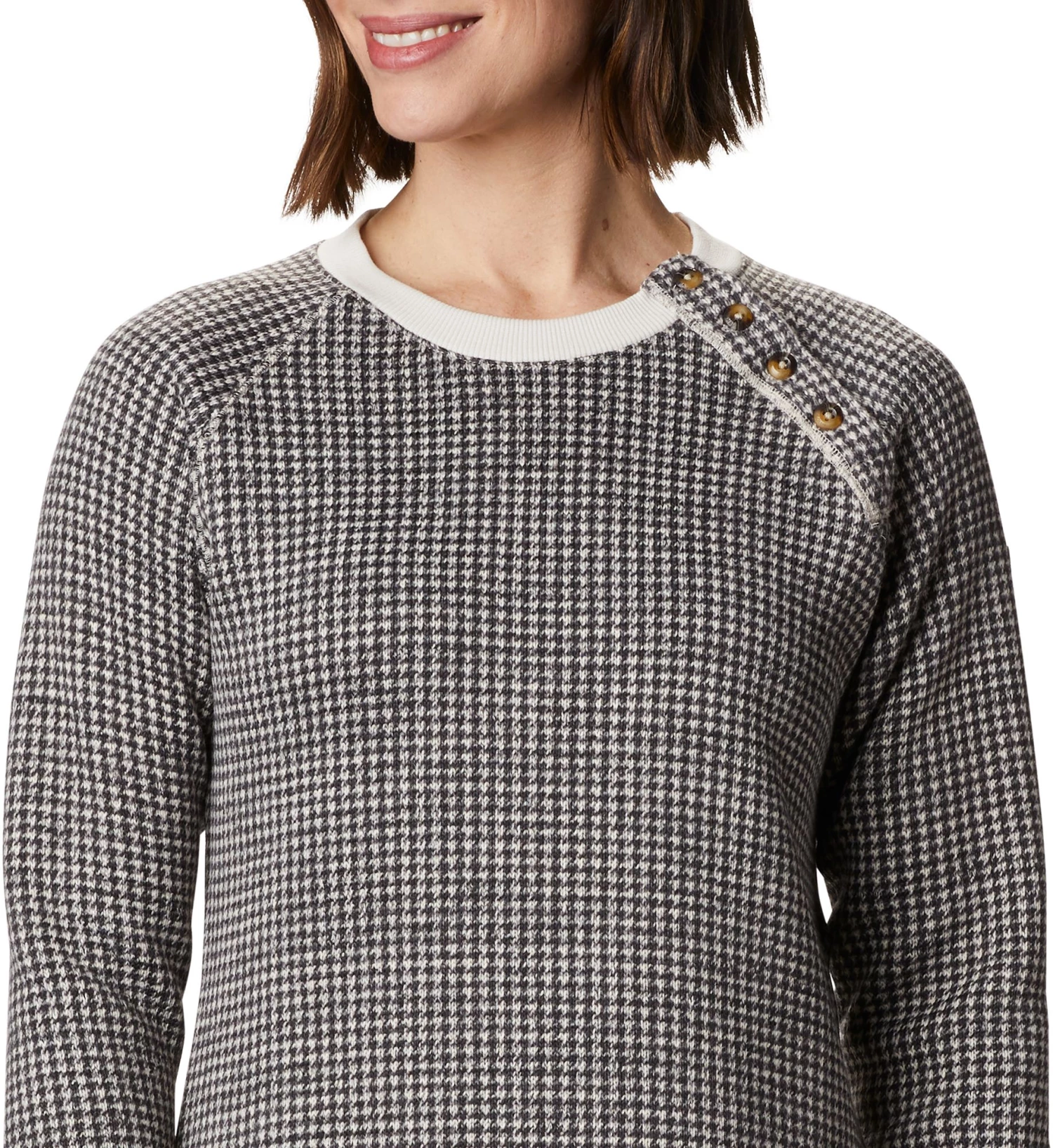 Columbia Women's Chillin Sweater Chalk Houndstooth 6 Columbia Women's Chillin Sweater Chalk Houndstooth - Image 4