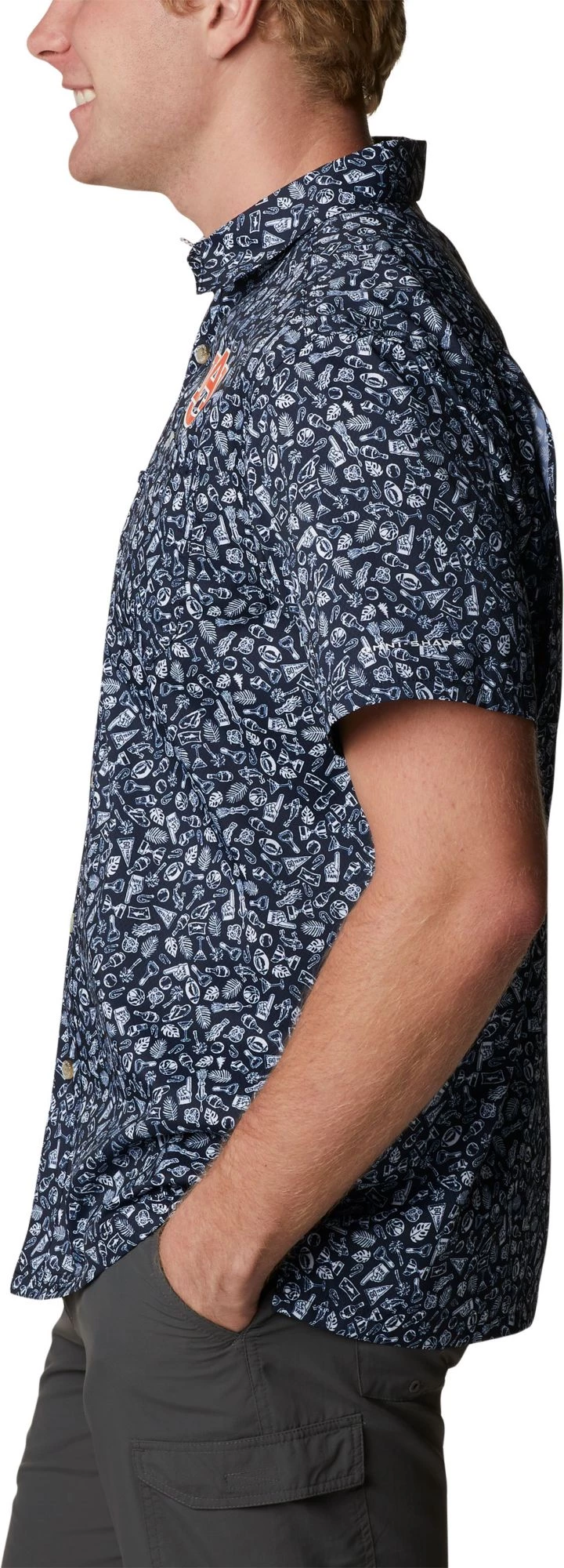 Columbia Men's Auburn Tigers Blue Slack Tide Button-Down Shirt 4 Columbia Men's Auburn Tigers Blue Slack Tide Button-Down Shirt - Image 2