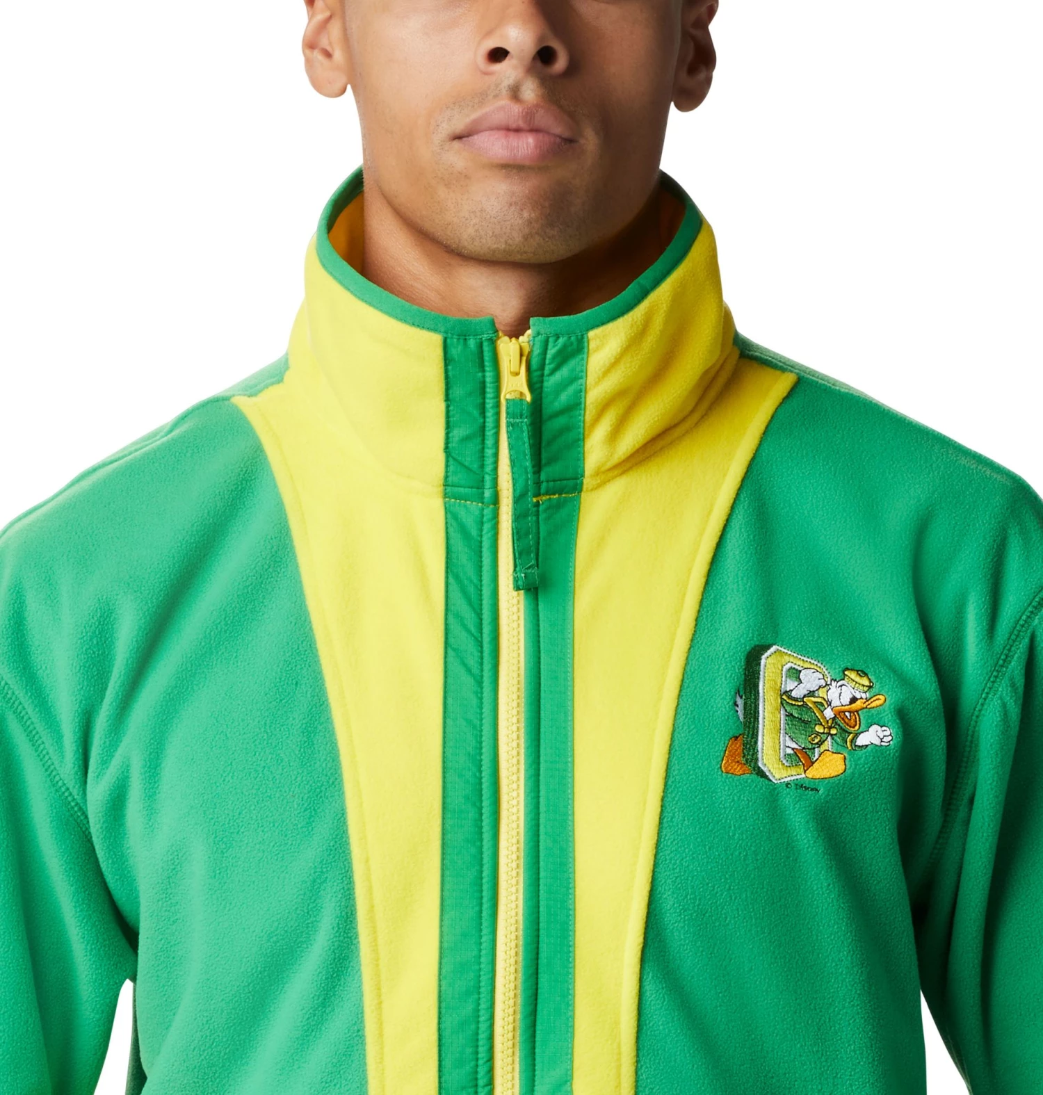 Columbia Men's Oregon Ducks Yellow Back Bowl Full-Zip Fleece Jacket 5 Columbia Men's Oregon Ducks Yellow Back Bowl Full-Zip Fleece Jacket - Image 3