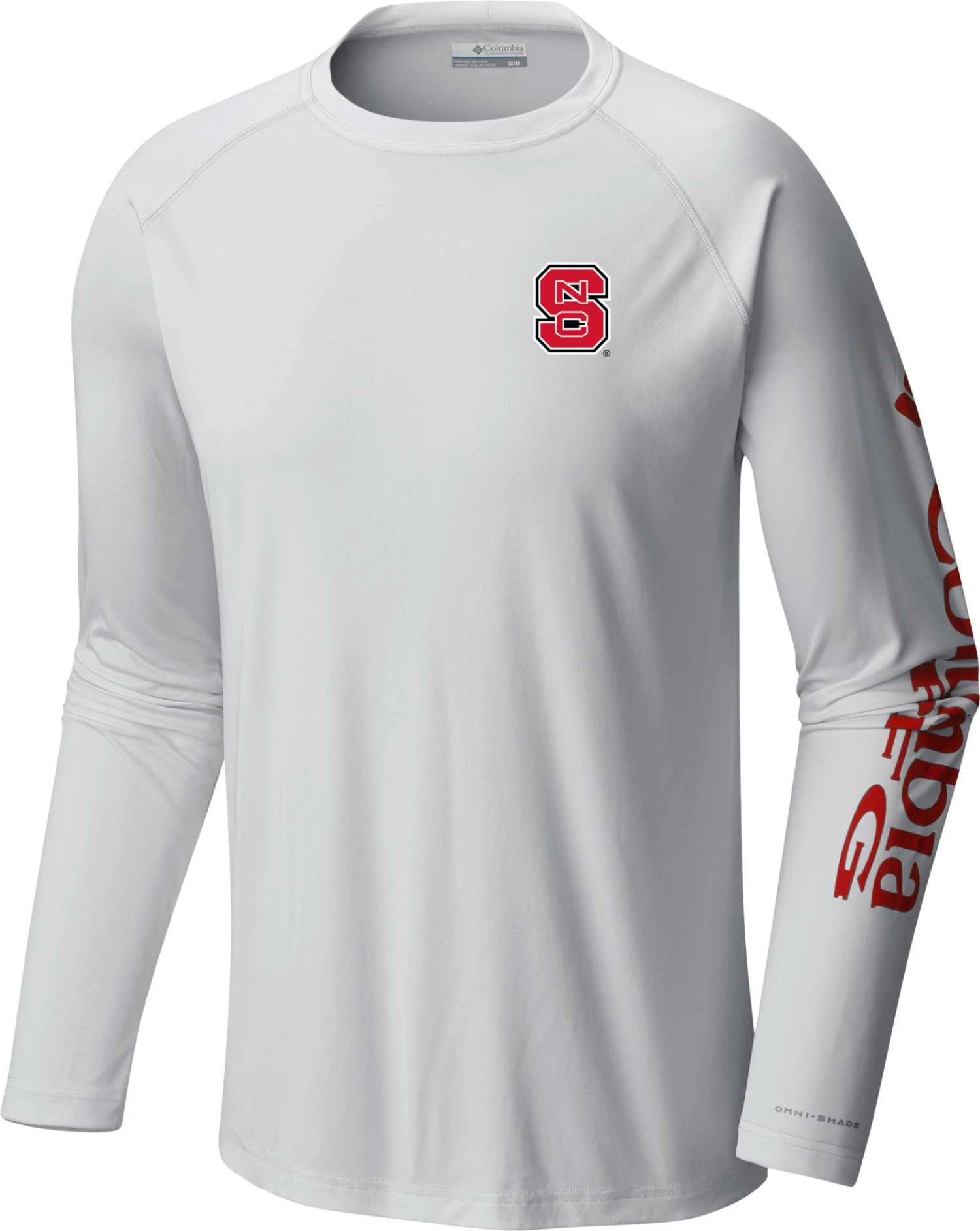 Columbia Men's NC State Wolfpack White Terminal Tackle Long Sleeve T-Shirt 3 Columbia Men's NC State Wolfpack White Terminal Tackle Long Sleeve T-Shirt