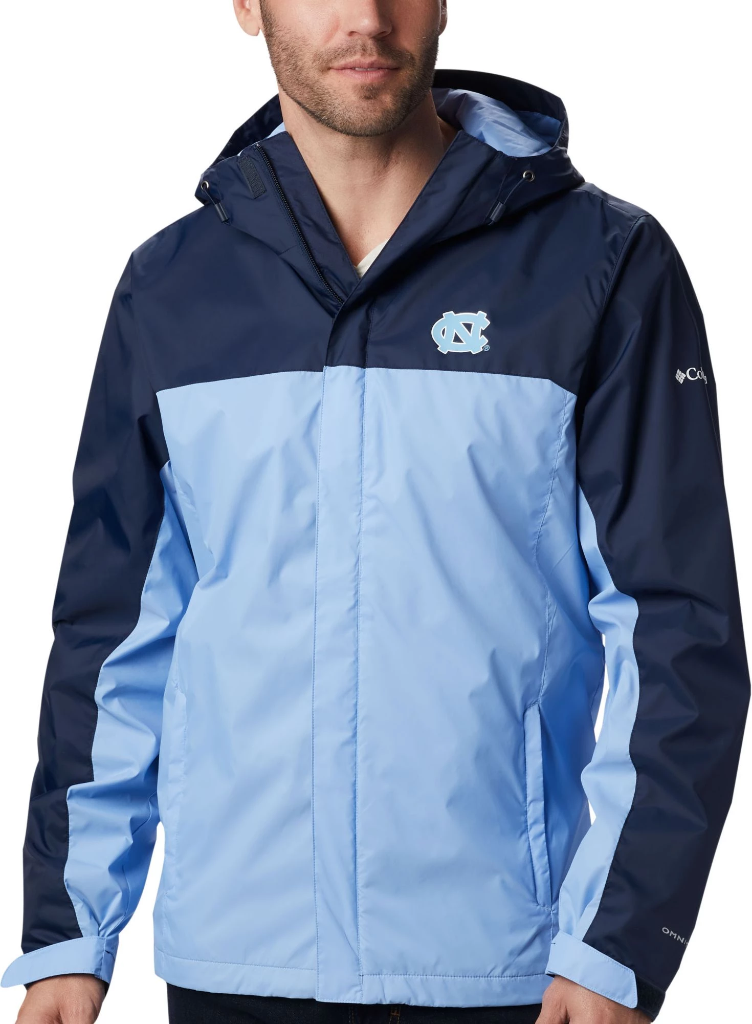Columbia Men's North Carolina Tar Heels Navy/Carolina Blue Glennaker Storm Jacket 3 Columbia Men's North Carolina Tar Heels Navy/Carolina Blue Glennaker Storm Jacket