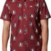 Columbia Men's Florida State Seminoles Garnet Super Slack Button Down Shirt -Columbia Sales Store unnamed file 4065