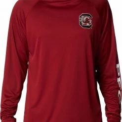 Columbia Men's South Carolina Gamecocks Garnet Terminal Tackle Long Sleeve T-Shirt