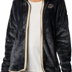 Columbia Women's Purdue Boilermakers Black Fire Side Sherpa Full-Zip Jacket