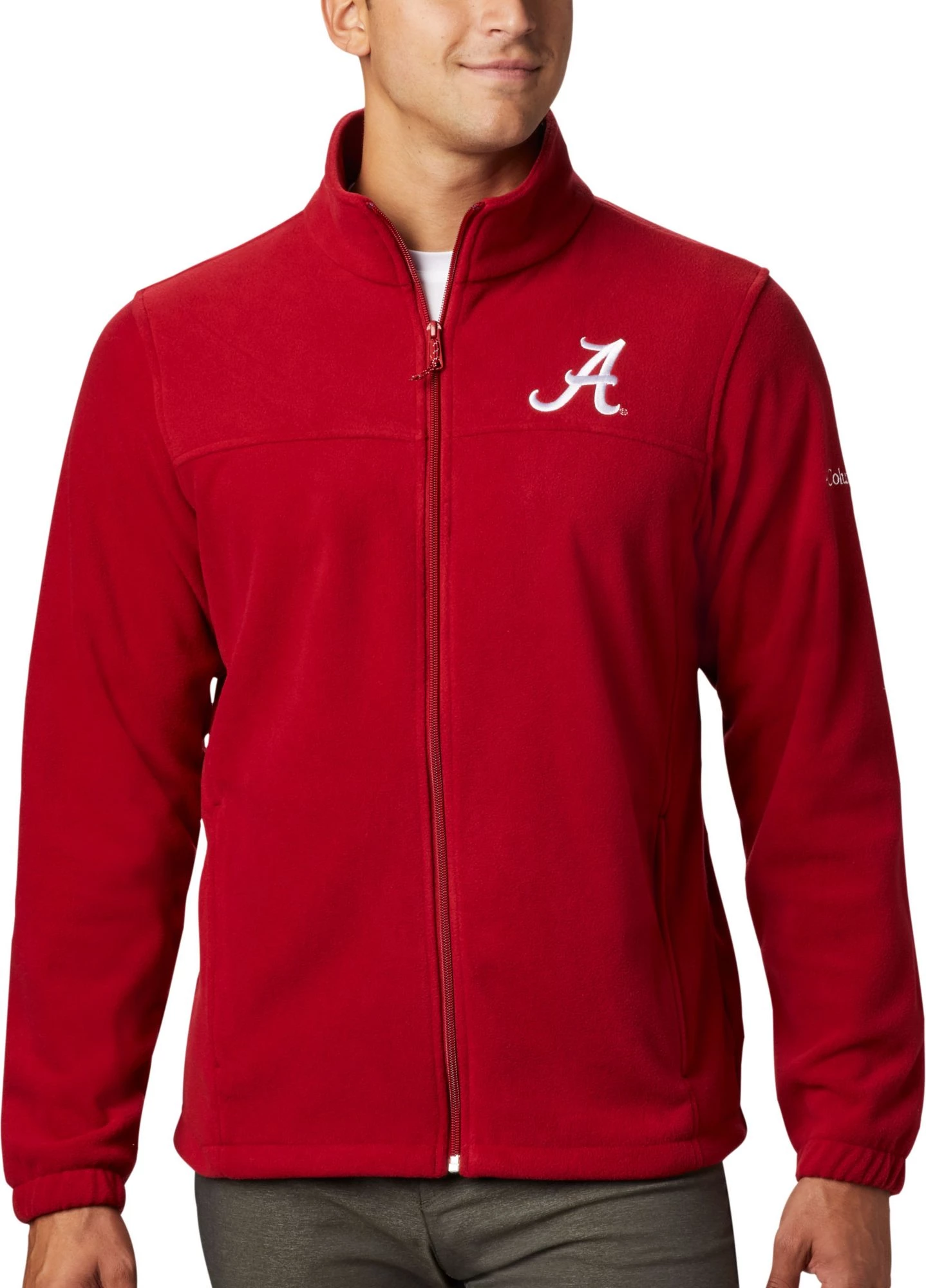 Columbia Men's Alabama Crimson Tide Crimson Flanker Full-Zip Fleece Jacket 3 Columbia Men's Alabama Crimson Tide Crimson Flanker Full-Zip Fleece Jacket