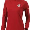 Columbia Women's Wisconsin Badgers Red Flop Shot Half-Zip Pullover Shirt -Columbia Sales Store unnamed file 4130