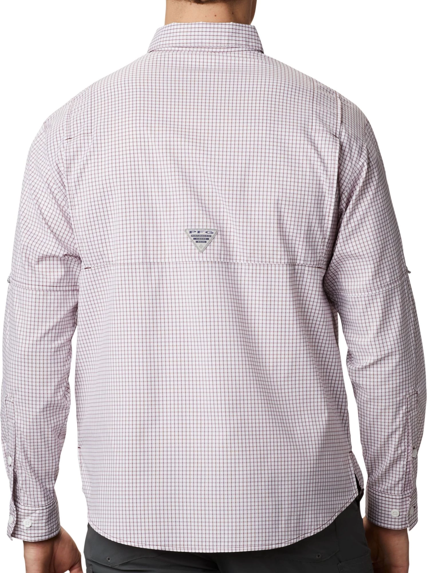 Columbia Men's Texas A&M Aggies Maroon Gingham Long Sleeve Tamiami Shirt 4 Columbia Men's Texas A&M Aggies Maroon Gingham Long Sleeve Tamiami Shirt - Image 2