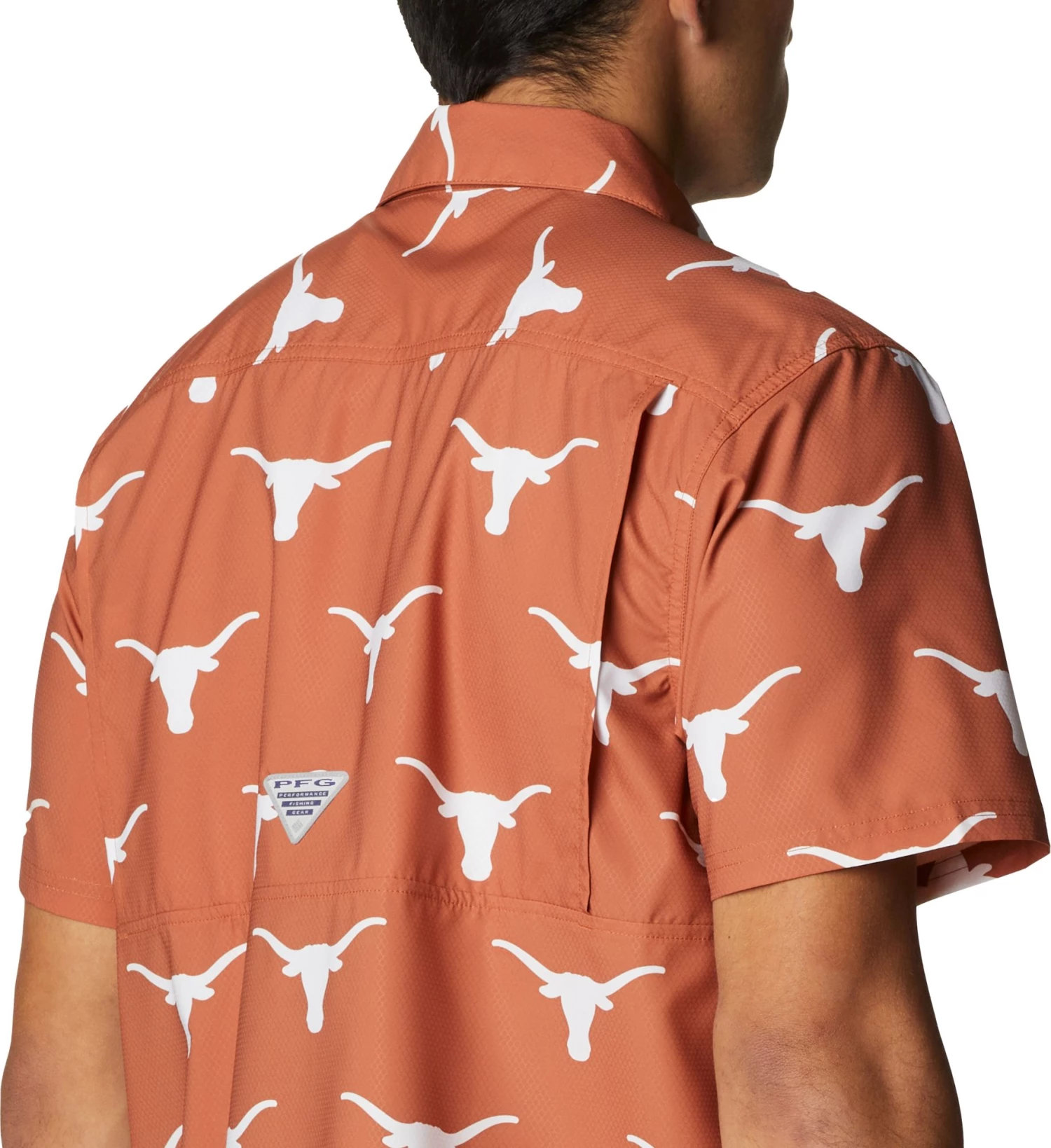 Columbia Men's Texas Longhorns Burnt Orange Super Slack Button Down Shirt 6 Columbia Men's Texas Longhorns Burnt Orange Super Slack Button Down Shirt - Image 4