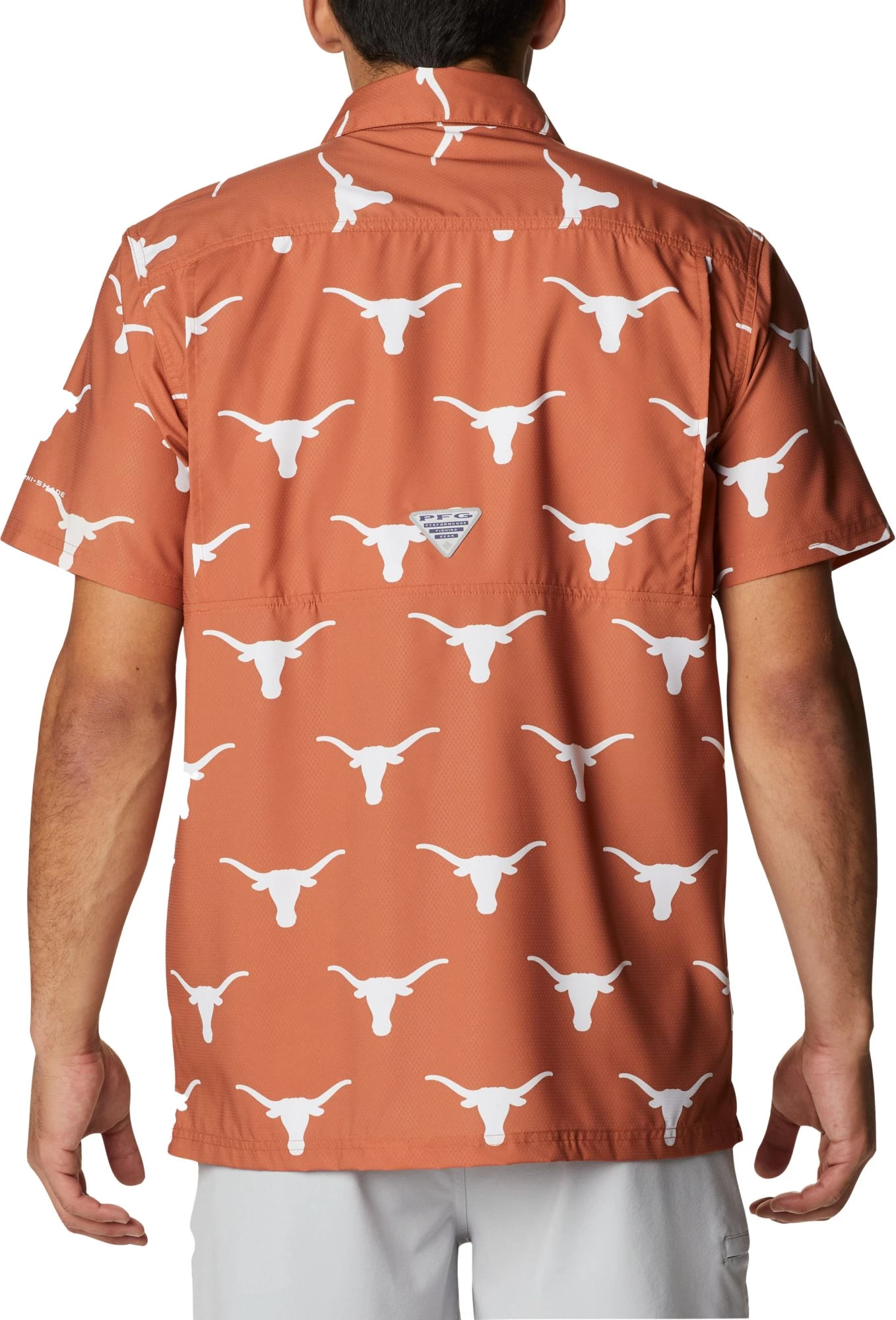 Columbia Men's Texas Longhorns Burnt Orange Super Slack Button Down Shirt 7 Columbia Men's Texas Longhorns Burnt Orange Super Slack Button Down Shirt - Image 5
