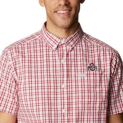 Columbia Men's Ohio State Buckeyes Scarlet Rapid Rivers Button Down Shirt 8 Columbia Men's Ohio State Buckeyes Scarlet Rapid Rivers Button Down Shirt -Columbia Sales Store unnamed file 4174