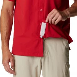 Columbia Men's Ohio State Buckeyes Scarlet Slack Tide Button-Down Shirt -Columbia Sales Store unnamed file 4182