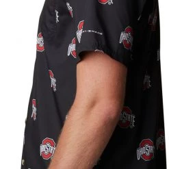Columbia Men's Ohio State Buckeyes Black Slack Tide Button-Down Shirt -Columbia Sales Store unnamed file 4185