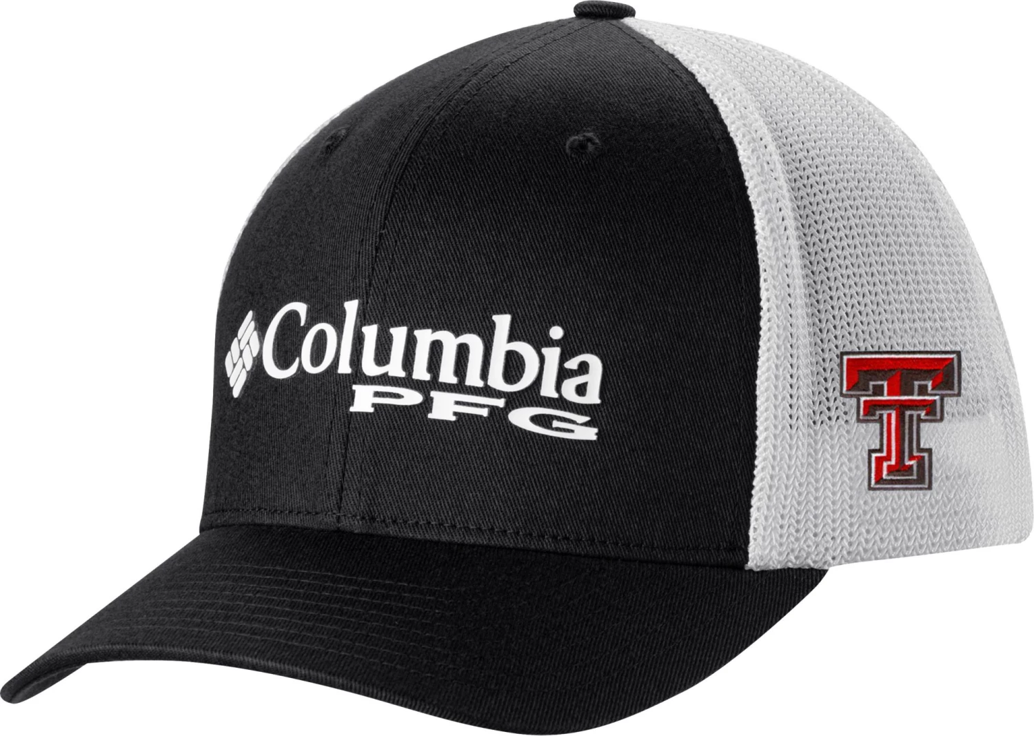 Columbia Men's Texas Tech Red Raiders Black PFG Mesh Adjustable Hat 3 Columbia Men's Texas Tech Red Raiders Black PFG Mesh Adjustable Hat