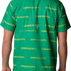 Columbia Men's Oregon Ducks Green Super Slack Tide Button Down Shirt -Columbia Sales Store unnamed file 4200