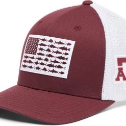 Columbia Men's Texas A&M Aggies Maroon PFG Flag Mesh Fitted Hat