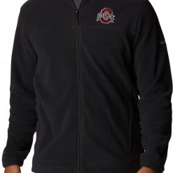 Columbia Men's Ohio State Buckeyes Black Flanker Full-Zip Fleece Jacket