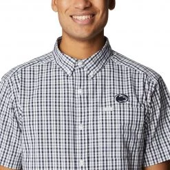 Columbia Men's Penn State Nittany Lions Blue Rapid Rivers Button Down Shirt -Columbia Sales Store unnamed file 4224