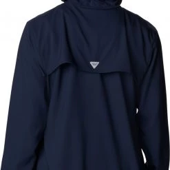 Columbia Women's Michigan Wolverines Blue PFG Tamiami Quarter-Snap Long Sleeve Hooded Shirt -Columbia Sales Store unnamed file 4230