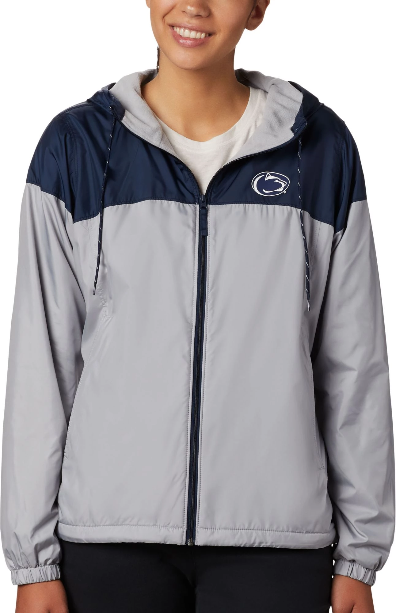 Columbia Women's Penn State Nittany Lions Blue/Grey CLG Flash Forward Lined Jacket 3 Columbia Women's Penn State Nittany Lions Blue/Grey CLG Flash Forward Lined Jacket
