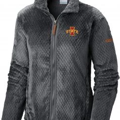 Columbia Women's Iowa State Cyclones Grey Fire Side Sherpa Full-Zip Jacket