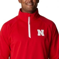 Columbia Men's Nebraska Cornhuskers Scarlet PFG Terminal Tackle Quarter-Zip Pullover Shirt -Columbia Sales Store unnamed file 4255
