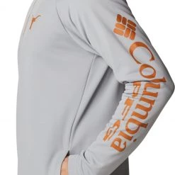 Columbia Men's Texas Longhorns Grey PFG Terminal Tackle Quarter-Zip Pullover Shirt -Columbia Sales Store unnamed file 4268