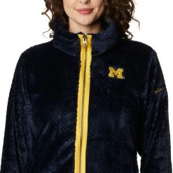 Columbia Women's Michigan Wolverines Blue Fire Side Sherpa Full-Zip Jacket -Columbia Sales Store unnamed file 4309