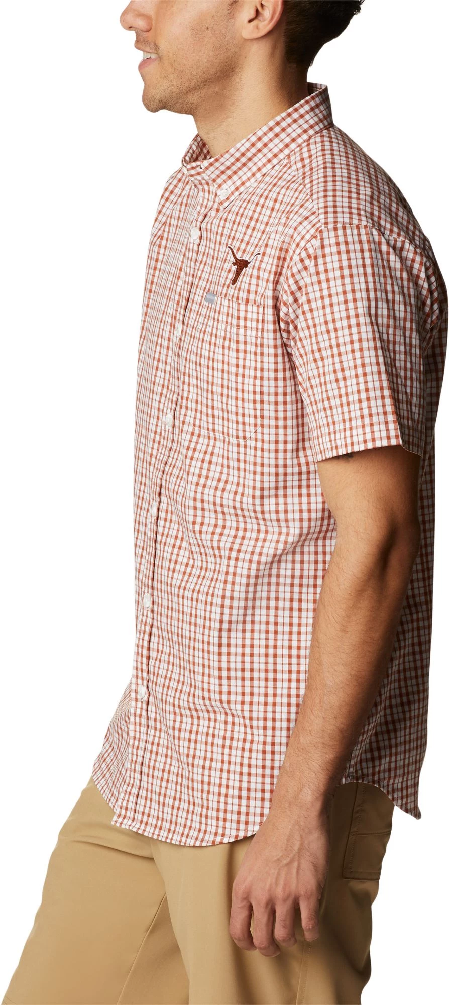 Columbia Men's Texas Longhorns Burnt Orange Rapid Rivers Button Down Shirt 6 Columbia Men's Texas Longhorns Burnt Orange Rapid Rivers Button Down Shirt - Image 4