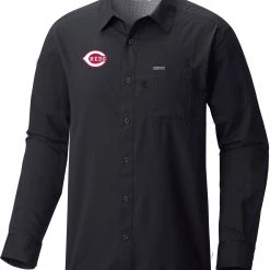 Columbia Men's Cincinnati Reds Black Slack Tide Long Sleeve T-Shirt