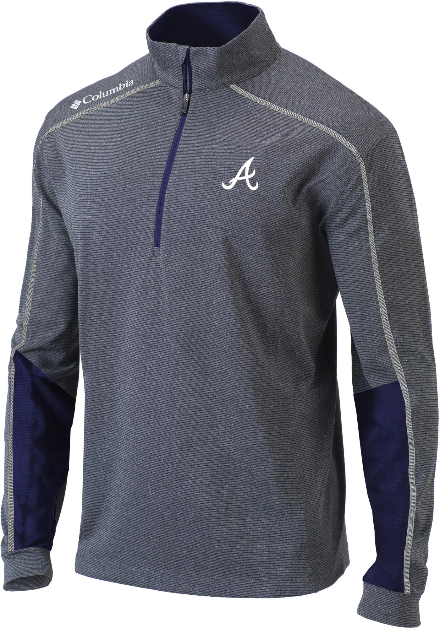 Columbia Men's Atlanta Braves Navy Shotgun 2.0 Quarter-Zip Shirt 3 Columbia Men's Atlanta Braves Navy Shotgun 2.0 Quarter-Zip Shirt