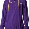 Columbia Women's LSU Tigers Purple PFG Tamiami Quarter-Snap Long Sleeve Hooded Shirt -Columbia Sales Store unnamed file 4387