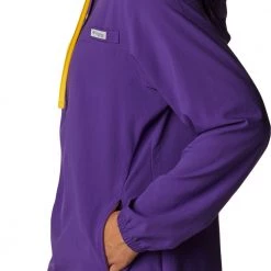 Columbia Women's LSU Tigers Purple PFG Tamiami Quarter-Snap Long Sleeve Hooded Shirt 8 Columbia Women's LSU Tigers Purple PFG Tamiami Quarter-Snap Long Sleeve Hooded Shirt -Columbia Sales Store unnamed file 4388