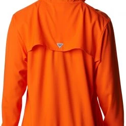 Columbia Women's Clemson Tigers Orange PFG Tamiami Quarter-Snap Long Sleeve Hooded Shirt -Columbia Sales Store unnamed file 4403