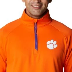 Columbia Men's Clemson Tigers Orange PFG Terminal Tackle Quarter-Zip Pullover Shirt -Columbia Sales Store unnamed file 4406