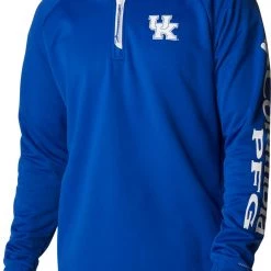 Columbia Men's Kentucky Wildcats Blue PFG Terminal Tackle Quarter-Zip Pullover Shirt