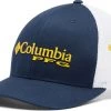 Columbia Men's West Virginia Mountaineers PFG Mesh Fitted White Hat
