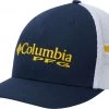 Columbia Men's West Virginia Mountaineers Blue/White PFG Mesh Fitted Hat -Columbia Sales Store unnamed file 4418