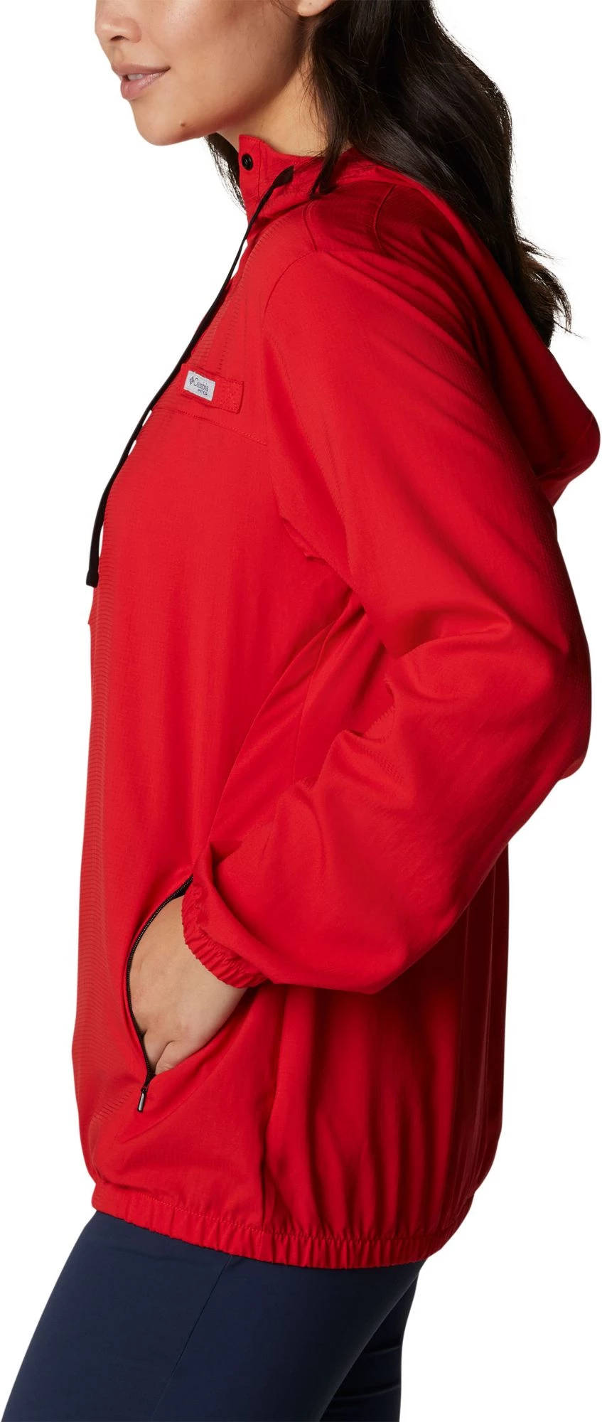 Columbia Women's Georgia Bulldogs Red PFG Tamiami Quarter-Snap Long Sleeve Hooded Shirt 4 Columbia Women's Georgia Bulldogs Red PFG Tamiami Quarter-Snap Long Sleeve Hooded Shirt - Image 2