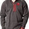 Columbia Men's Nebraska Cornhuskers Grey Canyon Point Half-Zip Pullover Fleece Jacket